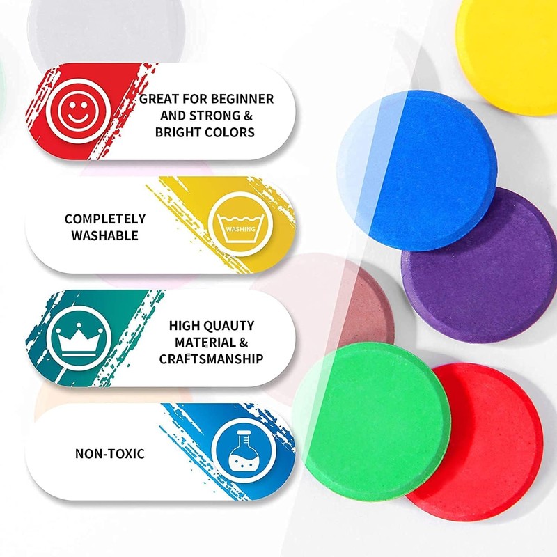 Creativity Point Watercolour Paint Set, 21 Colours with 1 Paint