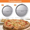 Auddemg Set of 2 Round Pizza Baking Trays, Diameter 29.5