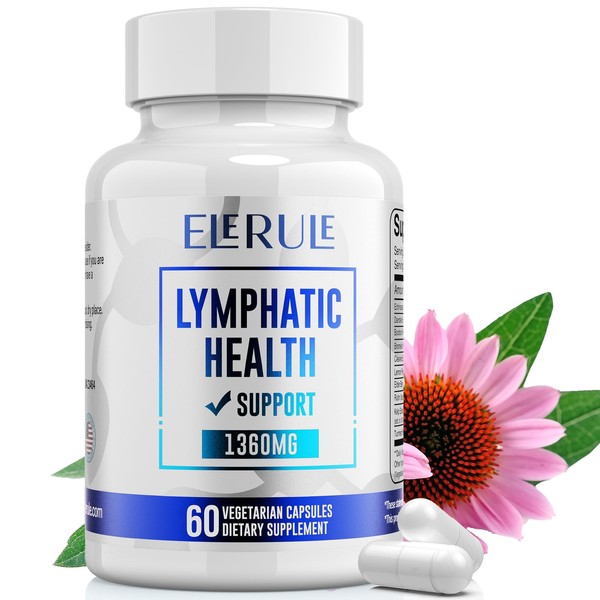 ELERULE Lymphatic Support Supplement, Lymphatic Drainage Supplements with with Dandelion,