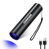 UV Flashlight USB Rechargeable, 365nm Black Light Flashlight, Mini &