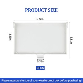DBVC-1 Extra Duty Replacement in-Use Cover for Wet Locations,Type 3r Enclosure Cover for DBVR1C/DBVS1C/DBVM1C/60VC 1-Gang (Vertical) in Tool Box Electrical Outlet Box - Clear 1pcs (DBHW1-3)