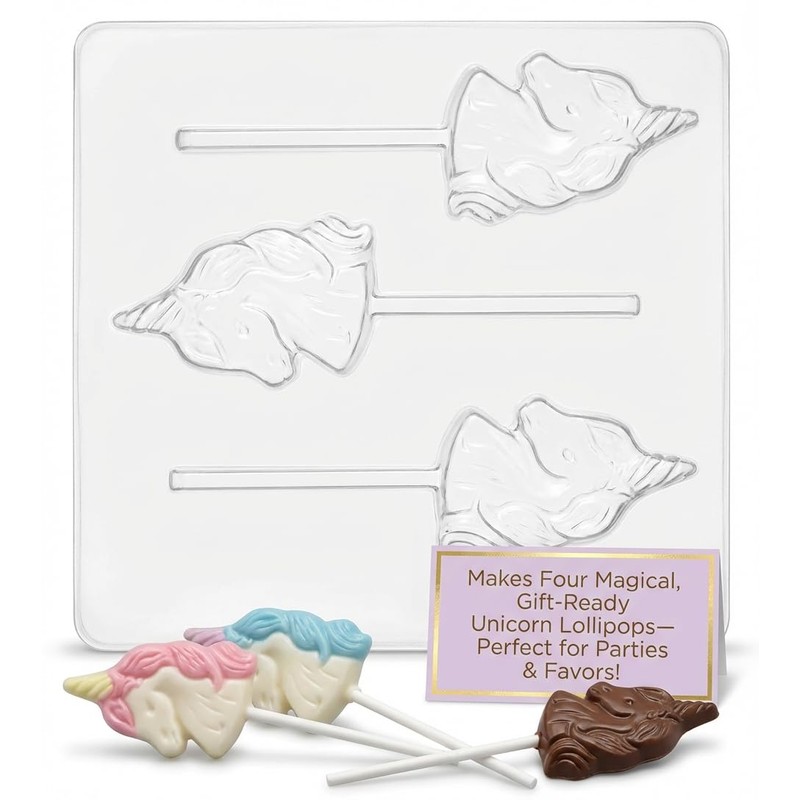 Candy Molds N More Unicorn Head Lollipop Chocolate Candy Mold