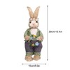 Artificial Simulated Straw Bunny Cute Easter Straw Rabbit Figurines Easter
