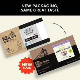 San Francisco Bay Decaf K-Cup Coffee Pods, Decaf French Roast (80 ct), Dark Roast, Commercially Compostable Single-Serve Coffee Pods, Swiss Water Process
