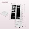 Hzuaneri Jewelry Cabinet，42.5" Lockable Standing Jewellery Mirror Cabinet with 2