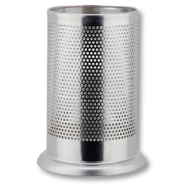 RYOHIN Lab. Chopsticks Holder, Stainless Steel, Colander, Round, Cutlery Stand, Chopsticks, Fork, Spoon, Storage, 1 Piece (Punching)