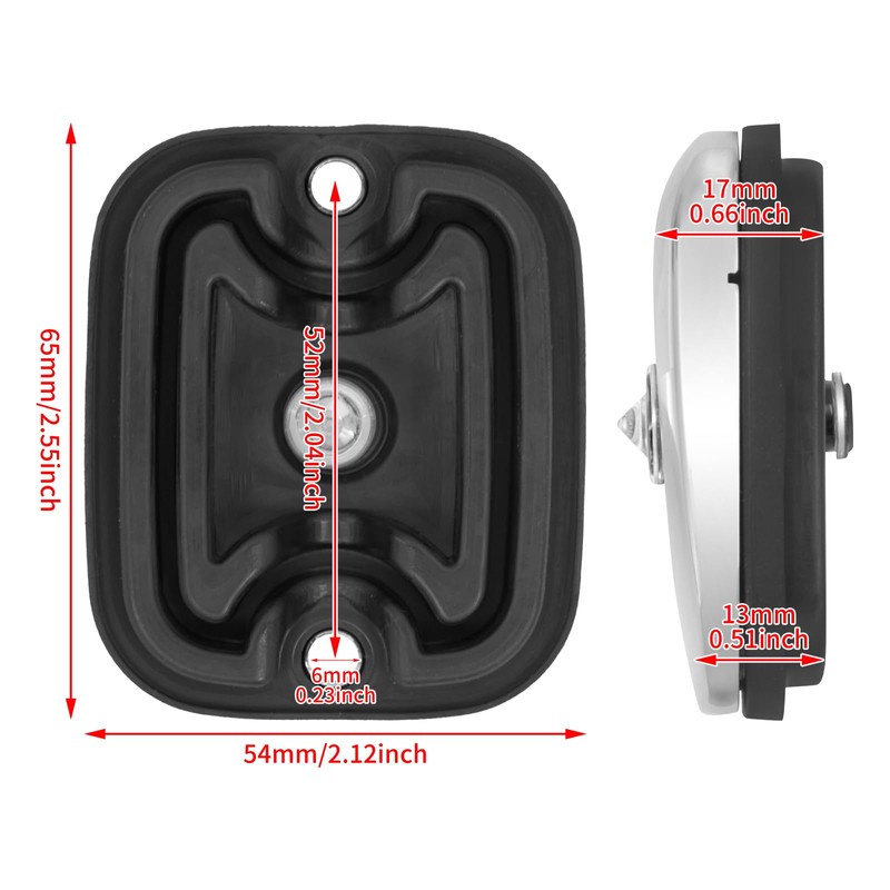 Front Brake Master Cylinder Cover Compatible with Harley Touring 2005-2007