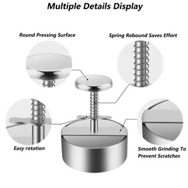 Kmandaovirex Hamburger Press Patty Maker,304 Stainless Steel Burger Press Patty Maker, Non-Stick Patty Maker for Beef, Hamburger Patties, Meat (4.5inch)