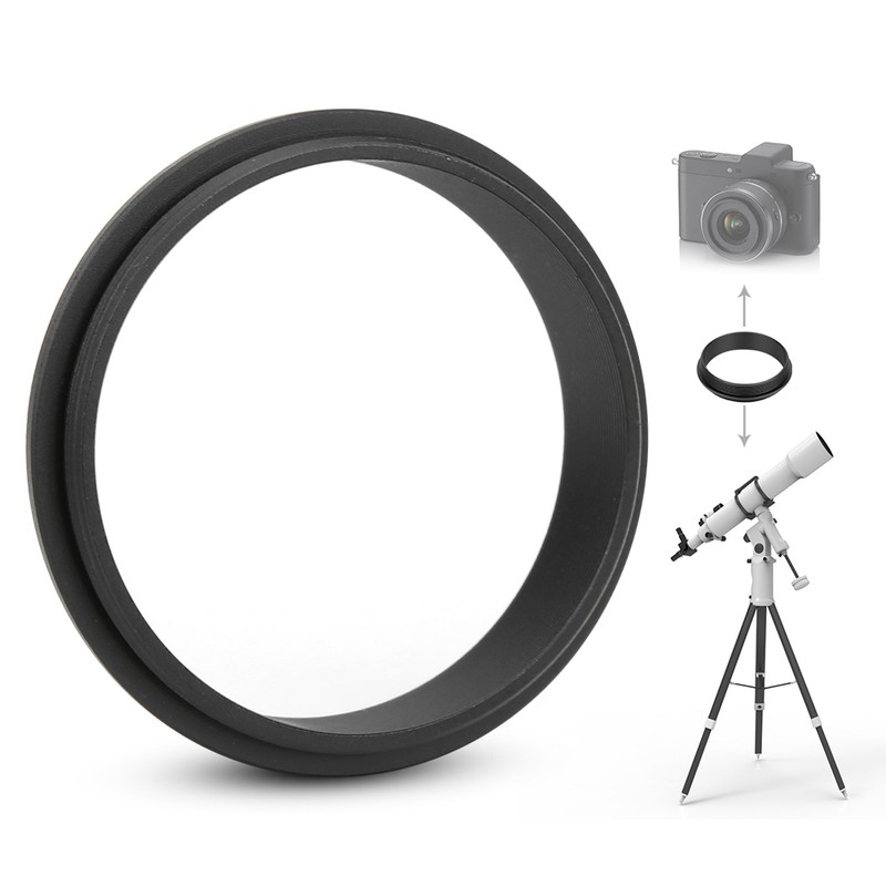 M48‑M48 Male to Male Adapter Ring Aluminium Alloy Black 48mm