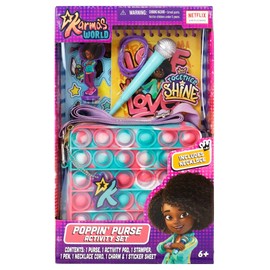Tara Toys Poppin Purse Activity Set: Karma's World - Popping Sensory Fun, Engaging Fidget Popping Experience for Kids - Pop It Toy for Imaginative Play & Stress Relief, Ages 6 and Up, Multicolor