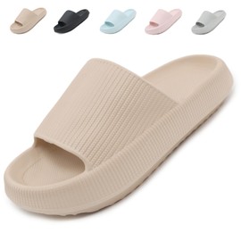 Uniuni Cozislides Original Slippers with Thick Sole, Size 36-47, khaki