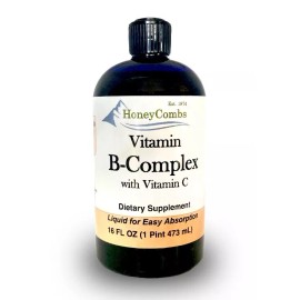 Honeycombs B-Complex-Liquid for easy absorption, Alcohol Free, High Potency Formula
