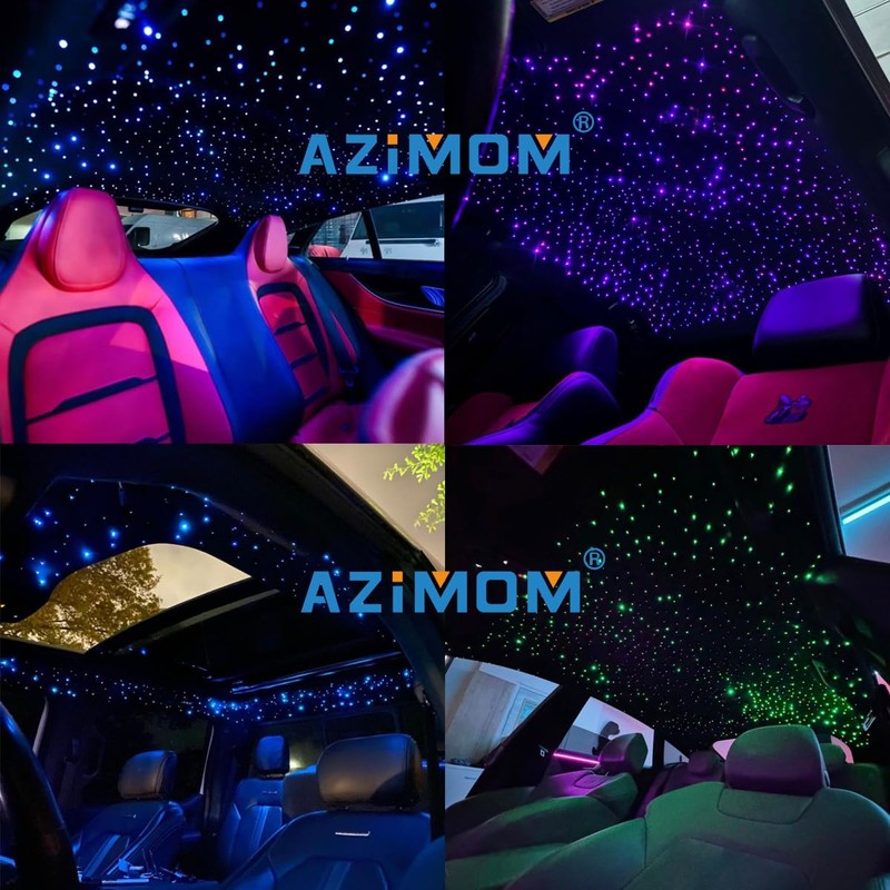 AZIMOM 6W Bluetooth/APP Control RGBW Fiber Optic Lights Star Ceiling