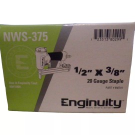 sweetdealalabama 2 Boxes Enginuity 1/2" x 3/8" 20 Gauge Staples, 5000/Box NWS-375 Part #650741