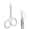 THRAU Left Handed Cuticle Scissors Extra Fine Curved Cuticle Cutter