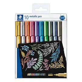 STAEDTLER 8323 TB10 Design Journey Bolígrafos metálicos, punta de bala de 1 a 2 mm de ancho de línea, colores surtidos (paquete de 10)
