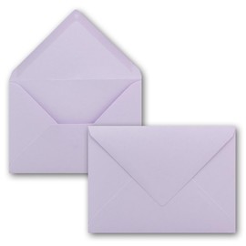 25 x B6 envelopes, purple, 12 x 17.5 cm, wet seal with pointed flap, 110 g/m², invitation envelopes