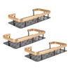 Shower Storage Rack 3 Layers Punch Free Rectangle Aluminum Shower