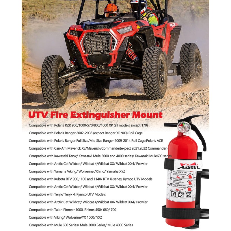 Quick Release UTV Fire Extinguisher Mount Kit Fire Extinguisher Holder