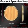 luzhidongm Metal Frame Wooden Surface Circular Travel Mirror (Bamboo)