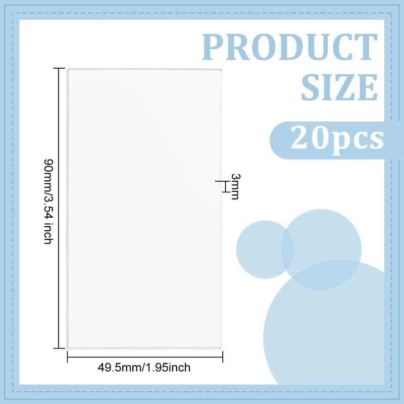 BENECREAT 20pcs Clear Acrylic Sheet 3 mm Thickness 90 x