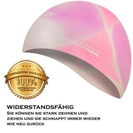 Aqua Speed Swimming Cap for Men, Bathing Cap Multi-Coloured with Storage Bag