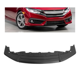 KUAFU Front Bumper Lower Valance Compatible with 2017-2021 Honda Civic EX-L, Sport, Sport Touring Hatchback, Air Dam Deflector Replacement for 71102TGGA50 HO1036129 Plastic(PP) 3Pcs Matte Black