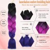 FANWYFYU 6Packs Ombre Braiding Hair 24inch Pre Stretched Jumbo Box
