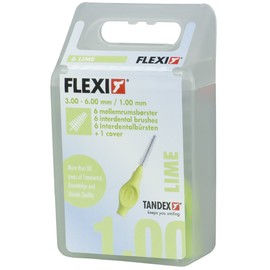 Tandex Flexi Interdental Brushes Pack of 6 Light Green 1 mm Value Pack (3 x 6 Pieces)