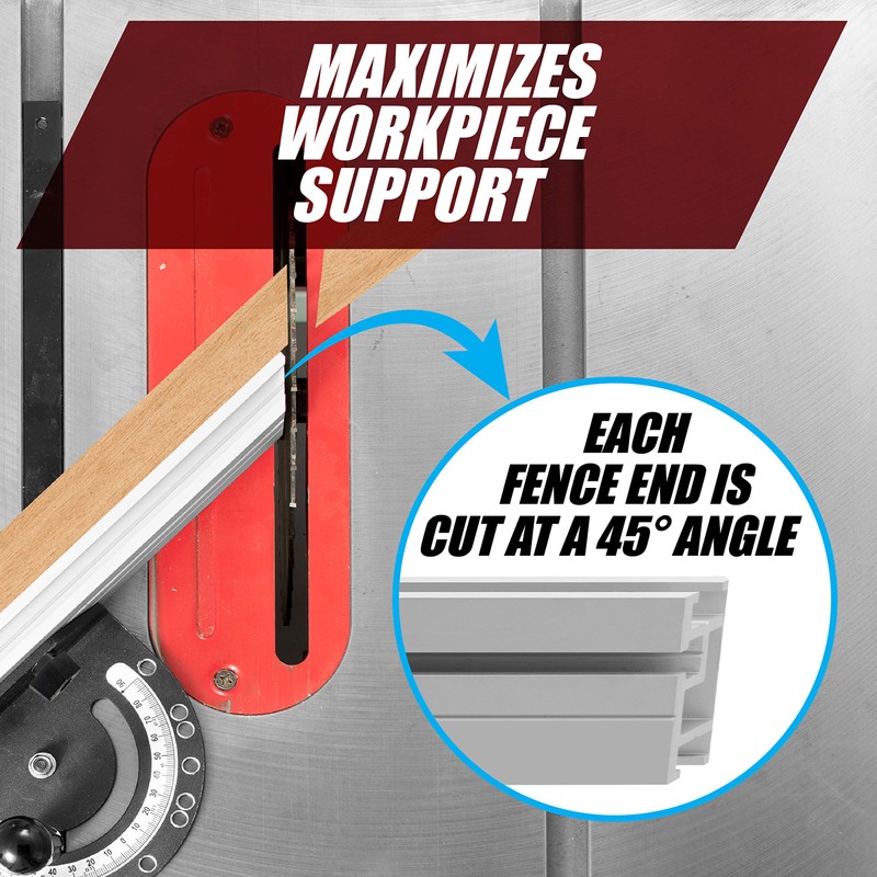 Fulton Universal Aluminum Miter Gauge Fence with an Aluminum Flip