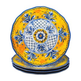 Le Cadeaux Melamine 11 inch Dinner Plate Set of 4, Benidorm