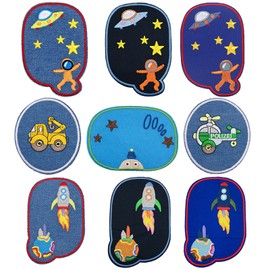 EUSTACE Patches, Space Applique Iron on Star Ball Patch, Denim Patch, Astronaut Rocket, Space Patch, Helicopter, Embroidery Patch, Shovel Car, Repair Patch, Knee Repair, Elbow Repair, Large Size,