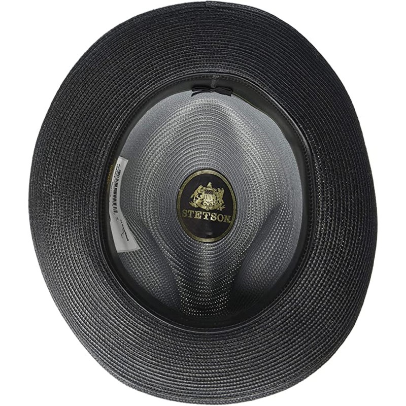 Stetson Men’s Casual Sun Protecting Andover Florentine Milan Fedora, Black/Grey,