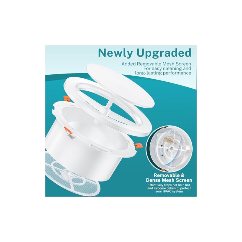 [Upgraded] HG Power 4 Inch Vent with Adjustable Panel &