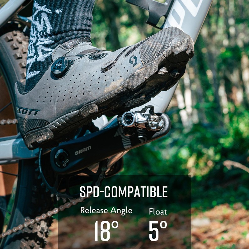 Funn Tactic Clip-In Pedals, Compatible with SPD Cleats, XC Race