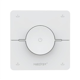 MiBOXER K0-W Rotary CCT Scene Remote, Wireless 2.4GHz LED Dimmer, Color Temperature & Brightness Control, 4 Scene Presets, Magnetic Wall Mount