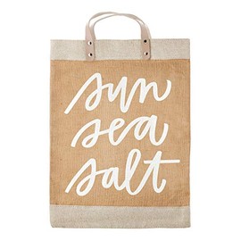 Santa Barbara Design Studio Hold Everything Waterproof Jute Tote Bag, Large, Sun Sea Salt