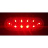 4pcs 6" Oval Chrome Bezel Trailer Truck Red 10 LED