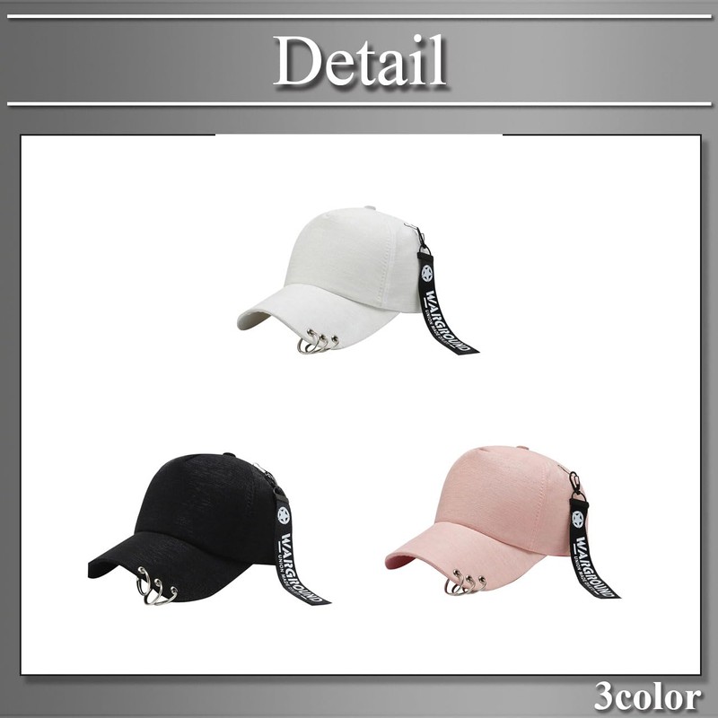 Buzz Selection CAP282 Cap, Hat, Logo, Charm, Ring, Outdoor, Men's,