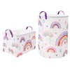 Allure Home Creation Rainbow Hearts 2-Piece Laundry Hamper and Storage