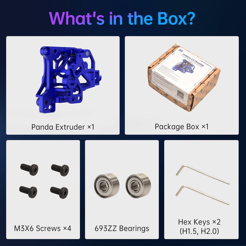 BIQU Panda Extruder CNC Hollow Lightweight Extruder Shell for Bambu-Lab