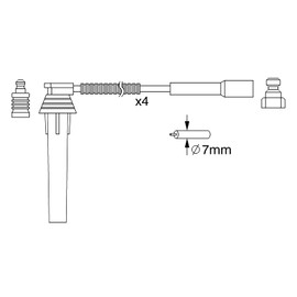Bosch 0986357052 Ht Ignition Cable