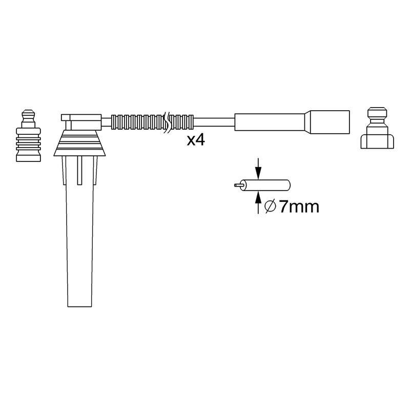 Bosch 0986357052 Ht Ignition Cable