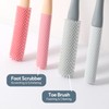 Shower Foot Scrubber Brush,Foot Scrubber in Shower,15" Toe Cleaning Brush