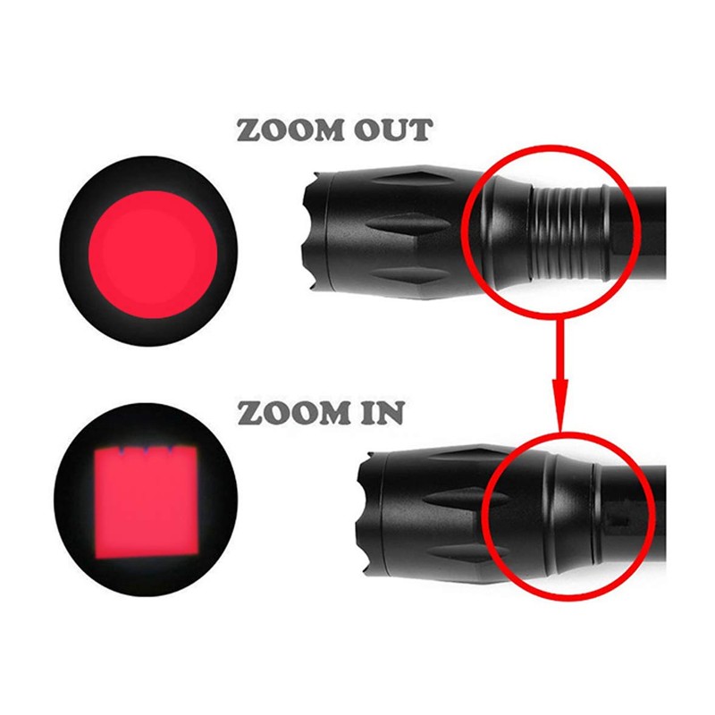 WAYLLSHINE (Pack of 2) One Mode Red Light Flashlight, Single