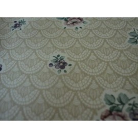 MINI Graphics DOLLHOUSE WALLPAPER- SHEER LACE- BEIGE- MNG3251