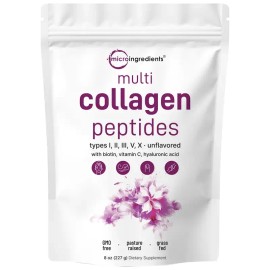 Micro Ingredients Multi Collagen Peptides Powder, 8oz