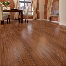 MIRUO SPC Vinyl Plank Flooring 9 Pieces Easy DIY Luxury Vinyl Flooring Tiles Wood Look Water Proof Surface Rigid Core Dark Brown 48 * 7 * 0.2 inch