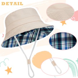 Durio Kids Bucket Sun Hat Toddler Hats Boys Age 1-2 2-4 Sun Hats for Kids Beach Summer Hat A Khaki 12-24 Months