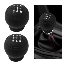 Figpade 2PCS Car Gear Shift Knob Cover,Flexible Silicone Car Gear Shift Cover for Protecting Shifts Lever,Universal Stick Shifts Covers Cars Interior Accessories for Most 5-Speed Cars
